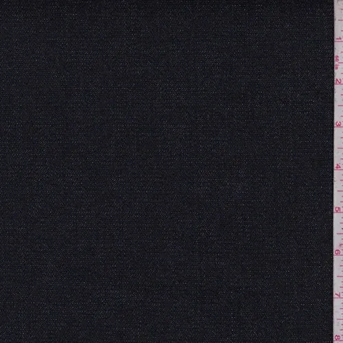 1 3/8 YD PC-Dark Ink Blue Crepe Denim Fabric