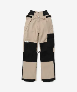 BLOCKING SNOW PANT - BEIGE