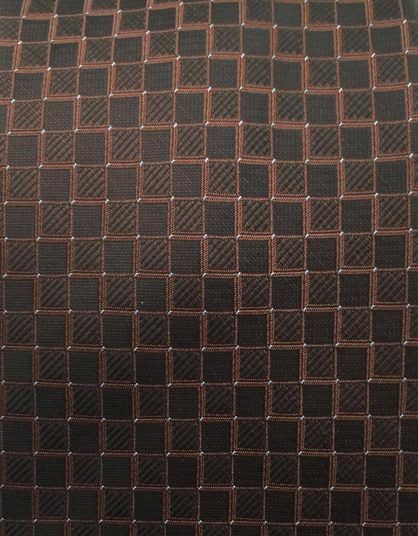 Brown Necktie with Squares