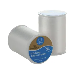 Coats Dual Duty All-Purpose Thread 400yd - White*