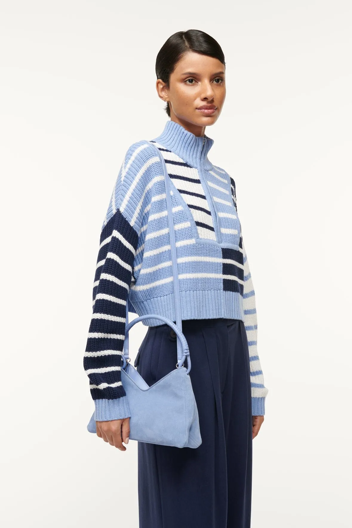 CROPPED HAMPTON SWEATER | ADRIATIC STRIPE