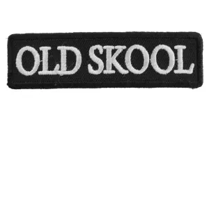 Daniel Smart Old Skool Biker Saying Patch, 3.5 x 1 inch