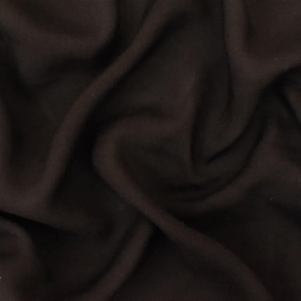 Dark Brown Solid Rayon Challis Woven Fabric