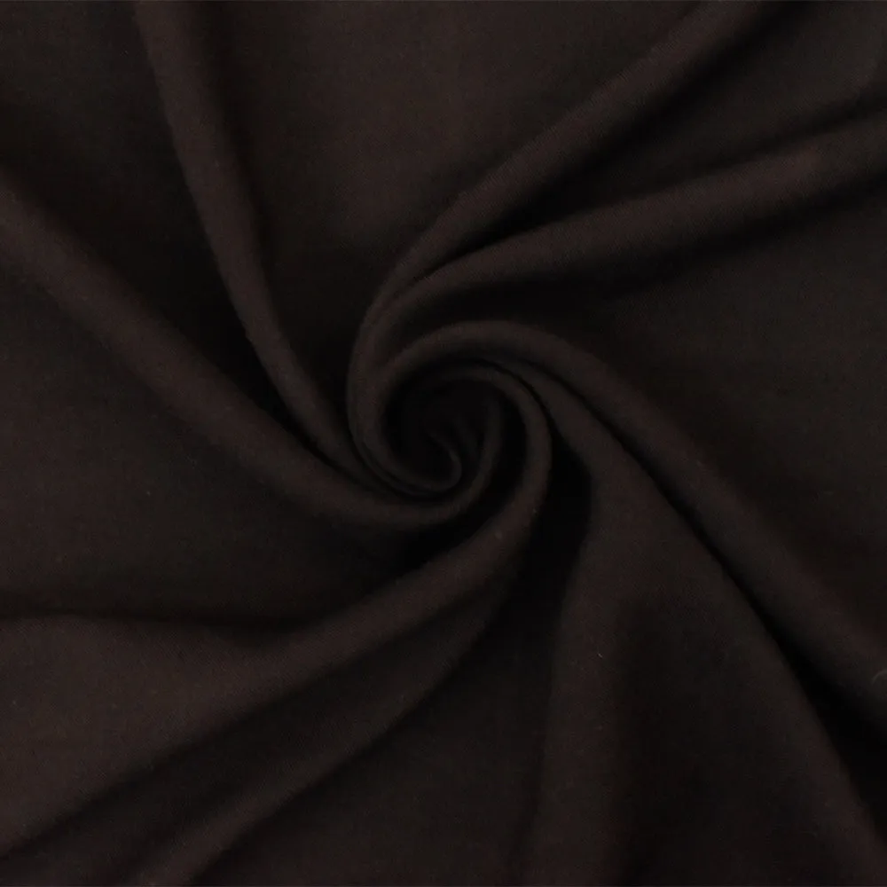 Dark Brown Solid Rayon Challis Woven Fabric