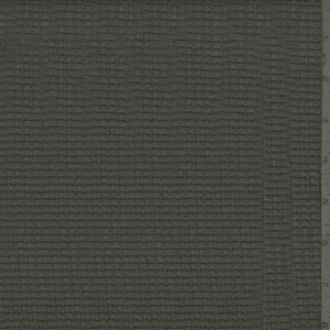 Dark Olive Green Waffle Knit Fabric