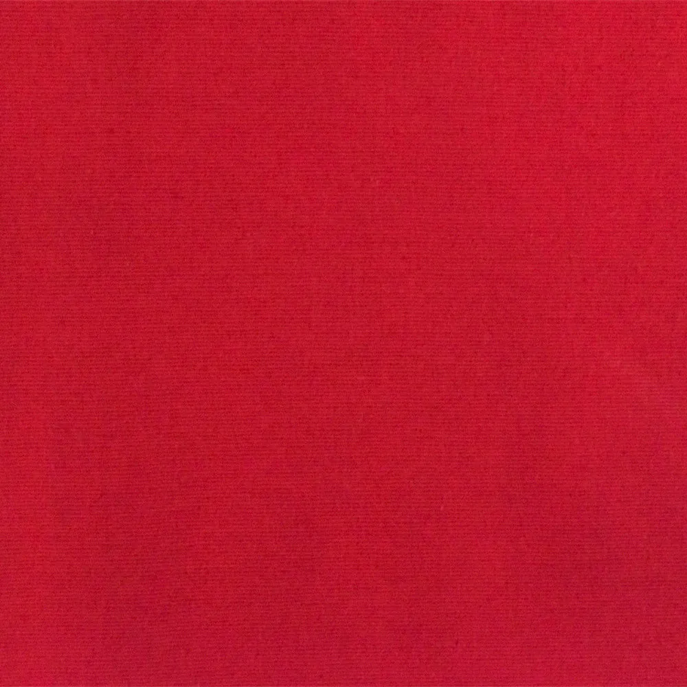 Deep Red Solid Stretch Cotton Poplin Woven Fabric