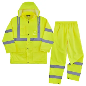 Ergodyne 25435 #8376K XL Lime Lightweight HV Rain Suit