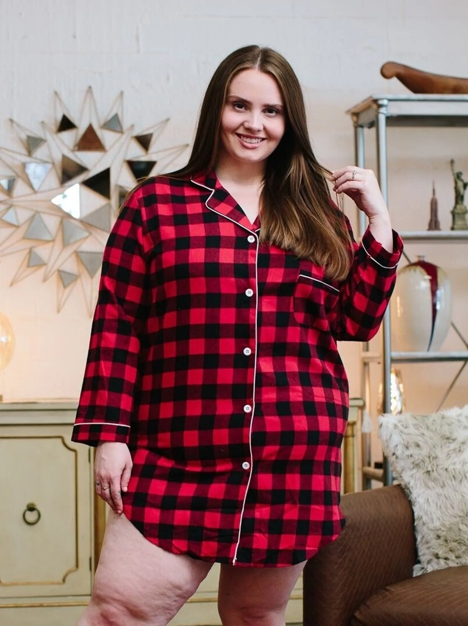 Flannel Sleepshirt | Custom Sleep Shirt