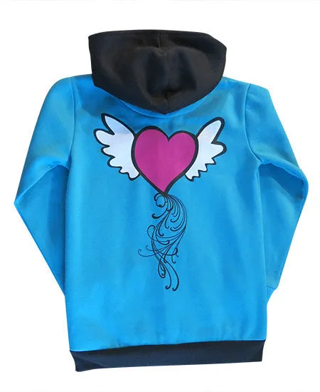 Flying heart - kids hoodie