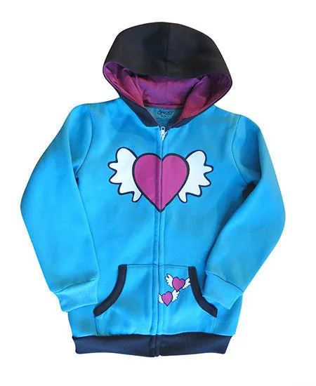 Flying heart - kids hoodie