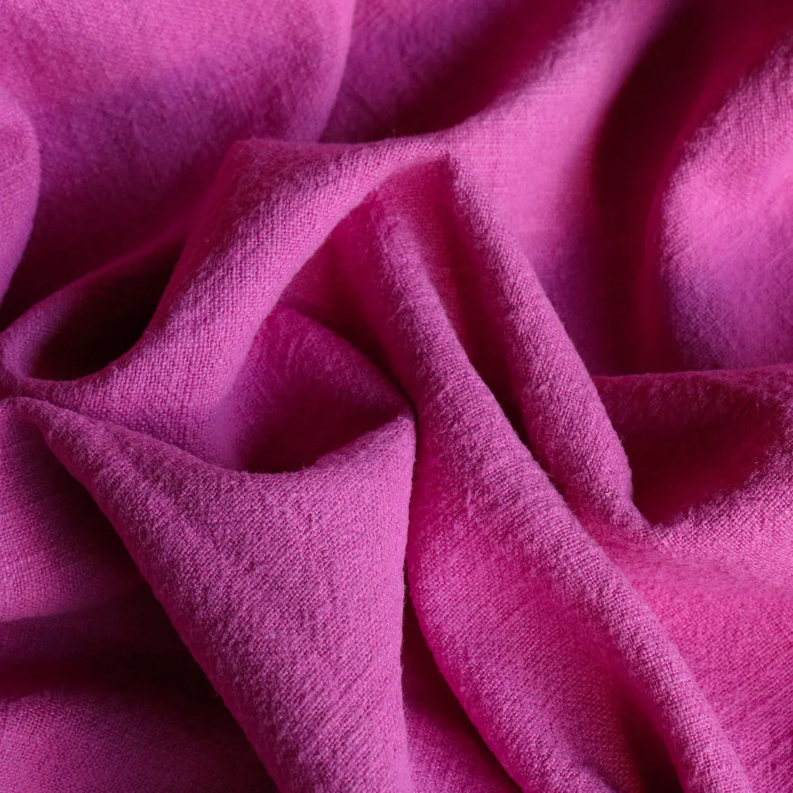 Fuchsia Pebble Wash Linen