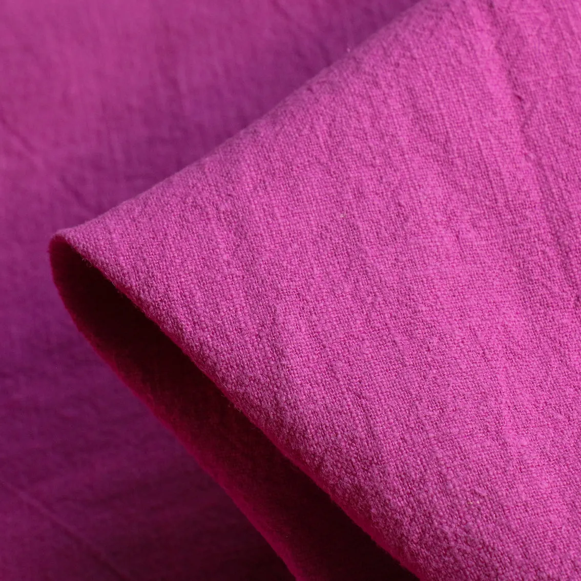 Fuchsia Pebble Wash Linen