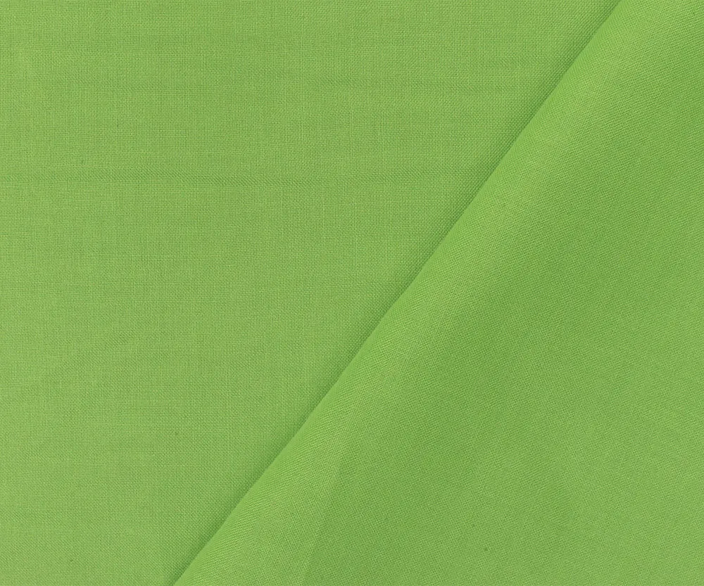 Green Rayon Challis Solid Woven Fabric