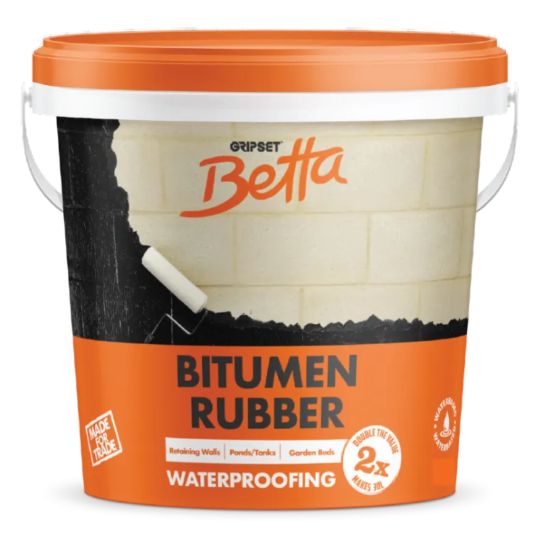 Gripset Betta Waterbased Bitumen rubber 1lt for Waterproofing Fish Ponds Wet Areas