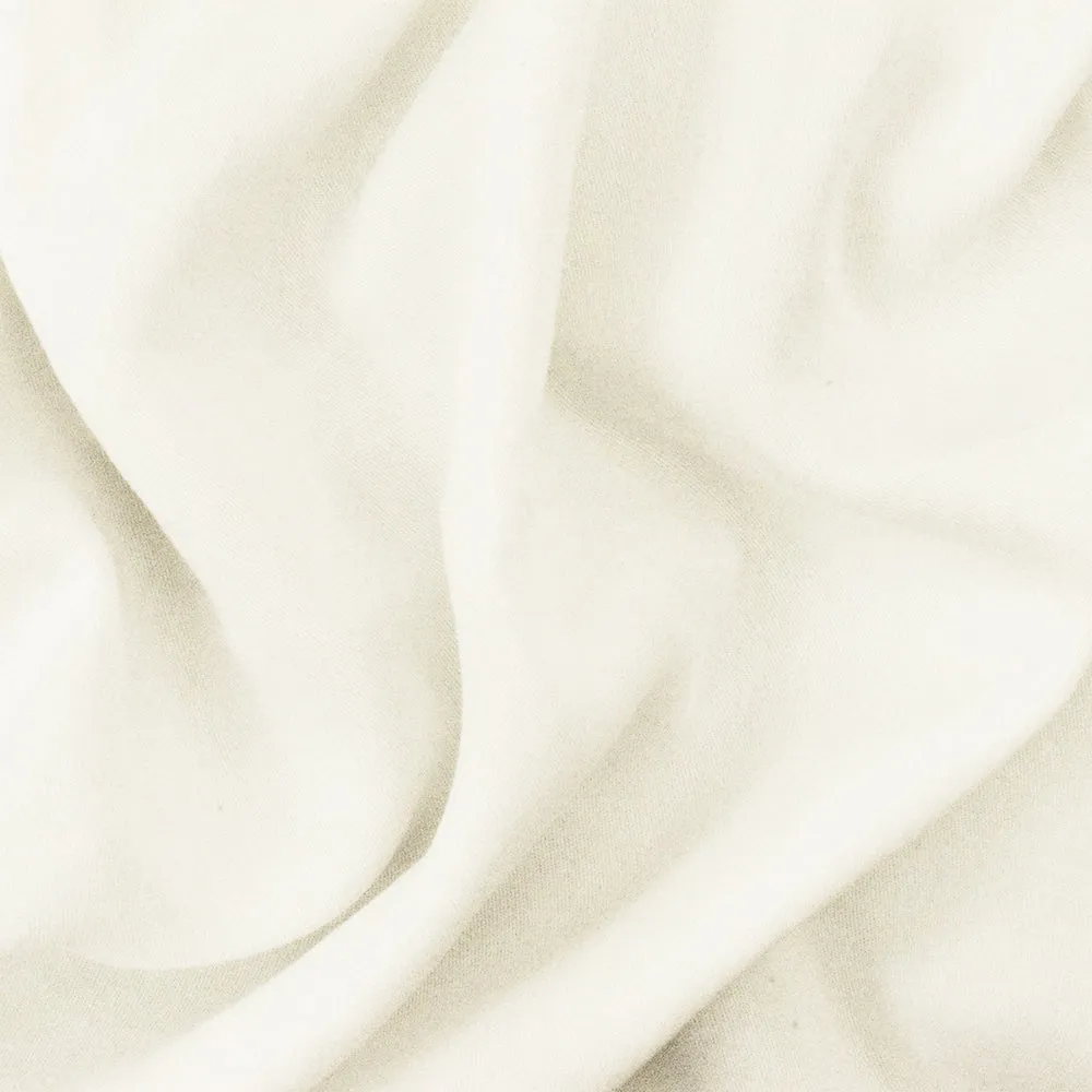 Ivory Solid Rayon Twill Woven Fabric