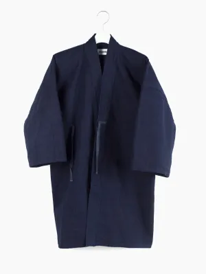 Kozaburo AW21 Indigo Plainweave Kimono