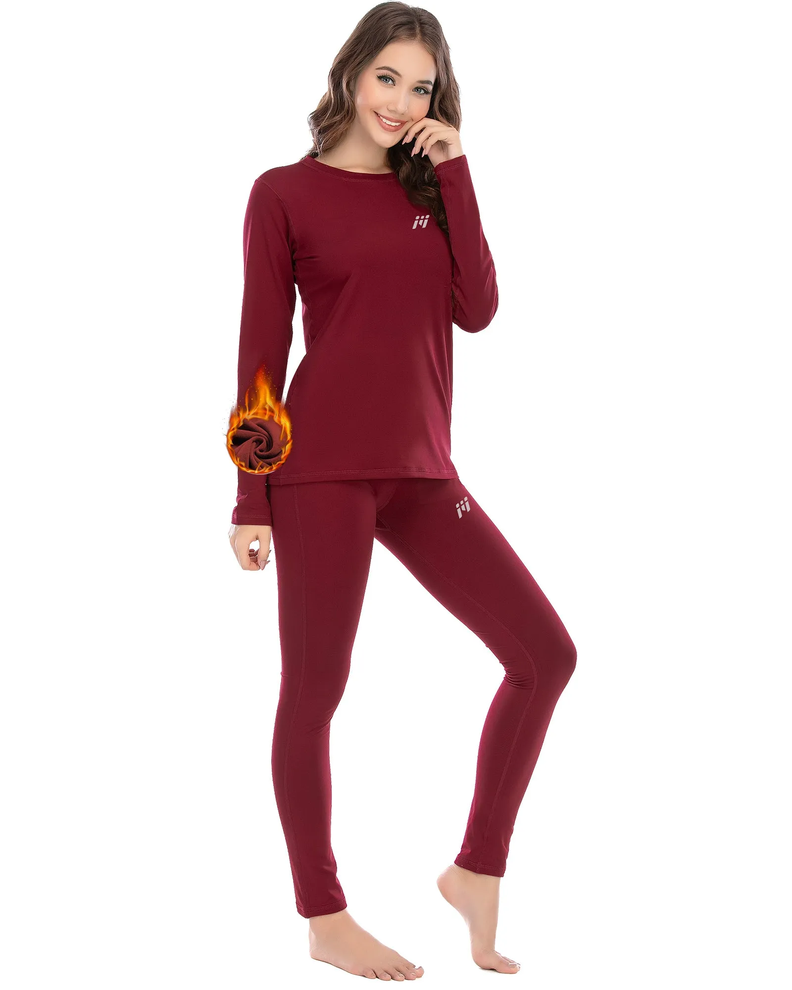 MEETWEE Red Winter Thermal Underwear Set