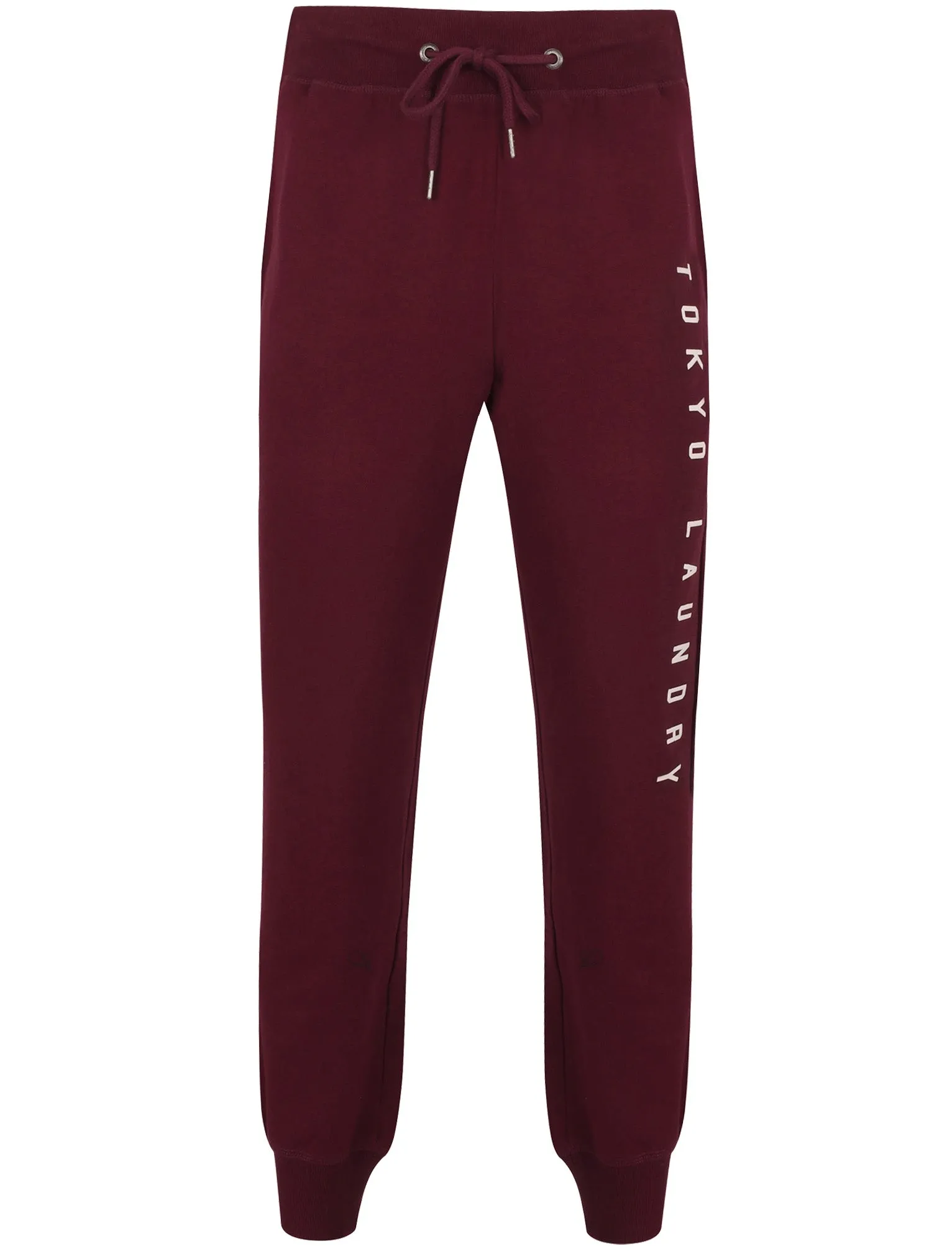 Nanaimo Brush Back Fleece Cuffed Joggers In Windsor Wine - Tokyo Laundry