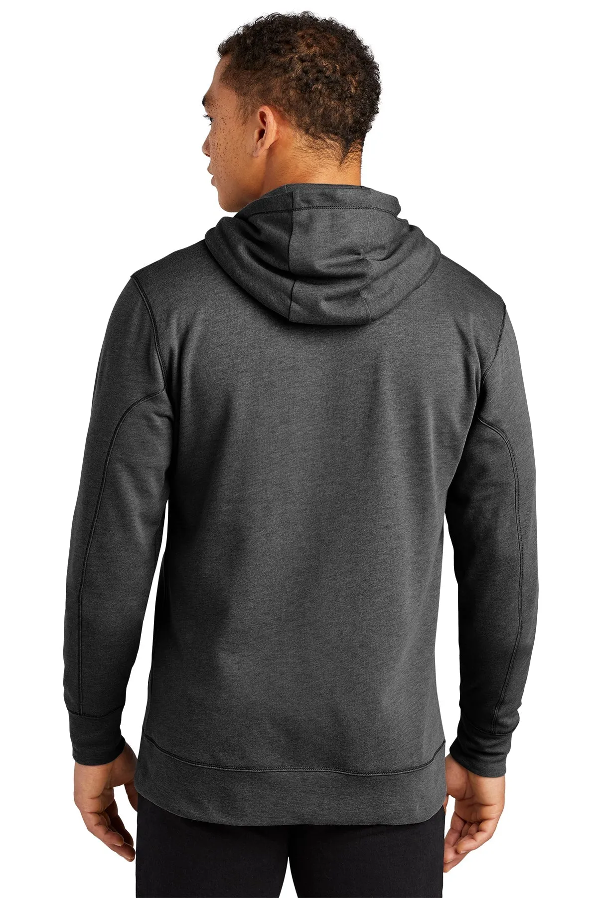 New Era Tri Blend Fleece Custom Zip Hoodies, Black Heather