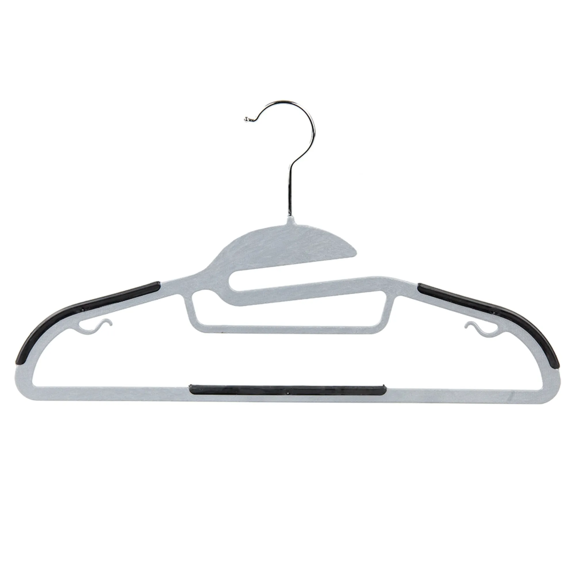 Plastic Non-Slip Hanger, (Pack of 10), Black