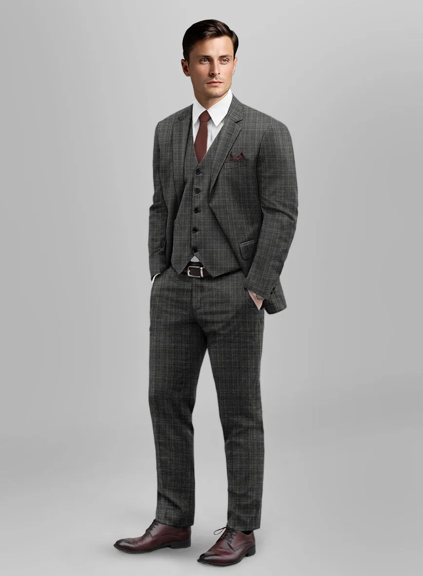 Reda Inleti Black Checks Wool Suit