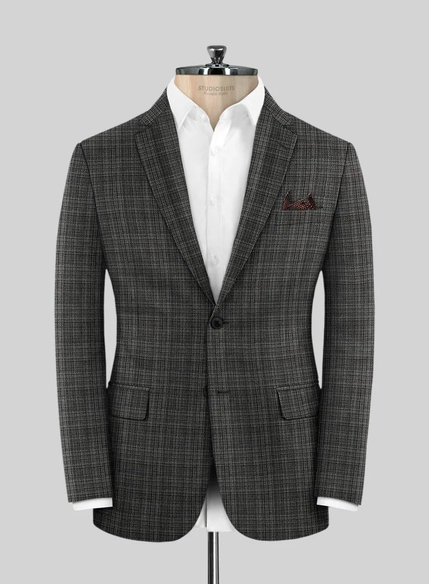 Reda Inleti Black Checks Wool Suit