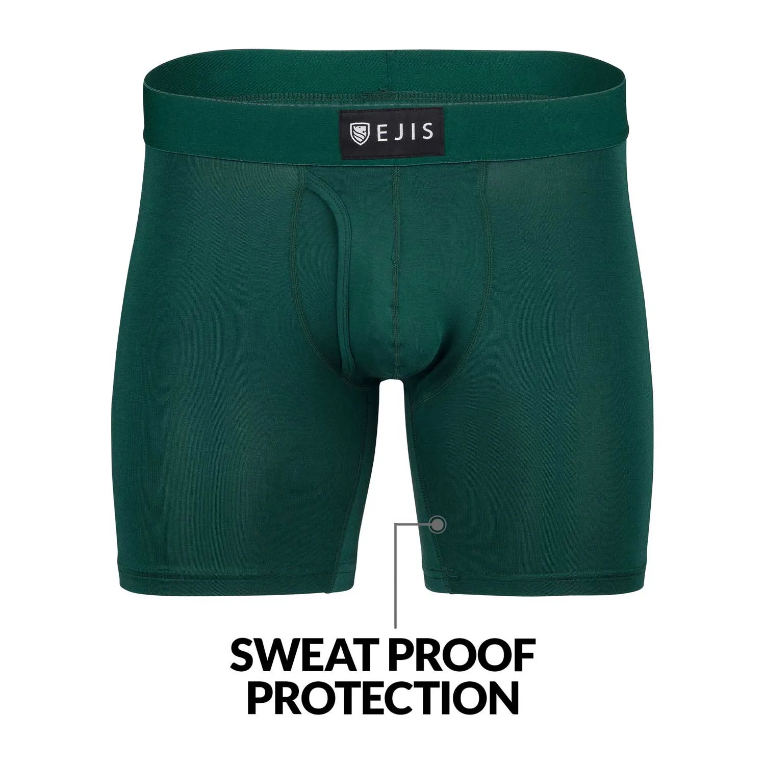 Sweat Proof Men's Boxer Briefs with Fly - Mix 9-Pack (4x Green, 5x Navy)