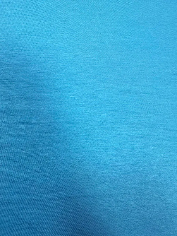 Turquoise Solid Rayon Spandex Jersey Knit Fabric