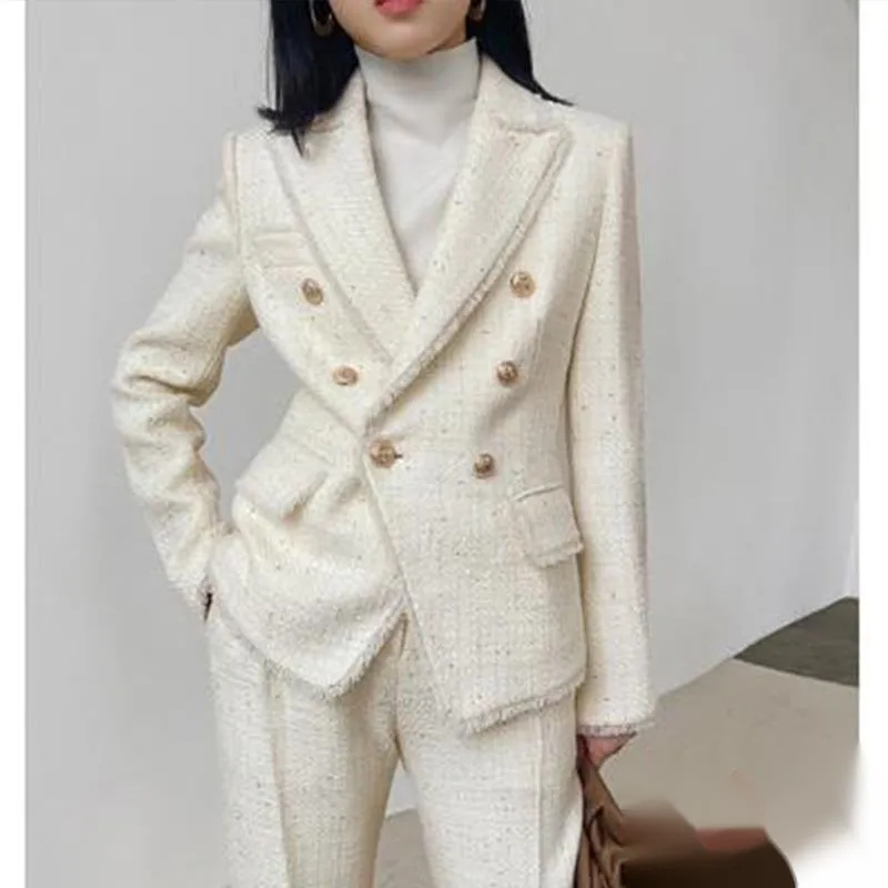 Tweed Pant Suit - Women Suits