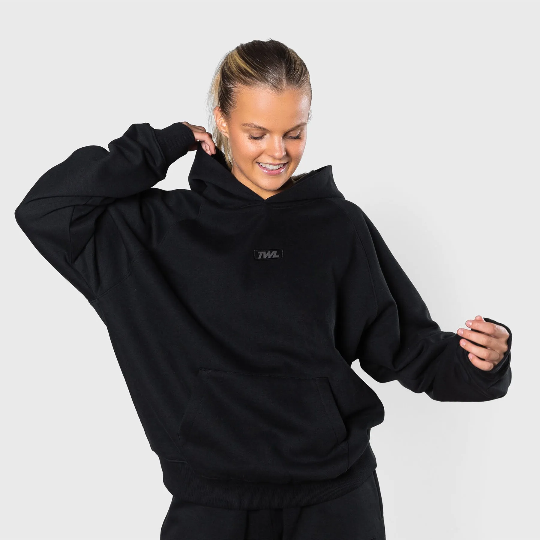 TWL - ALTITUDE OVERSIZED HOODIE - BLACK