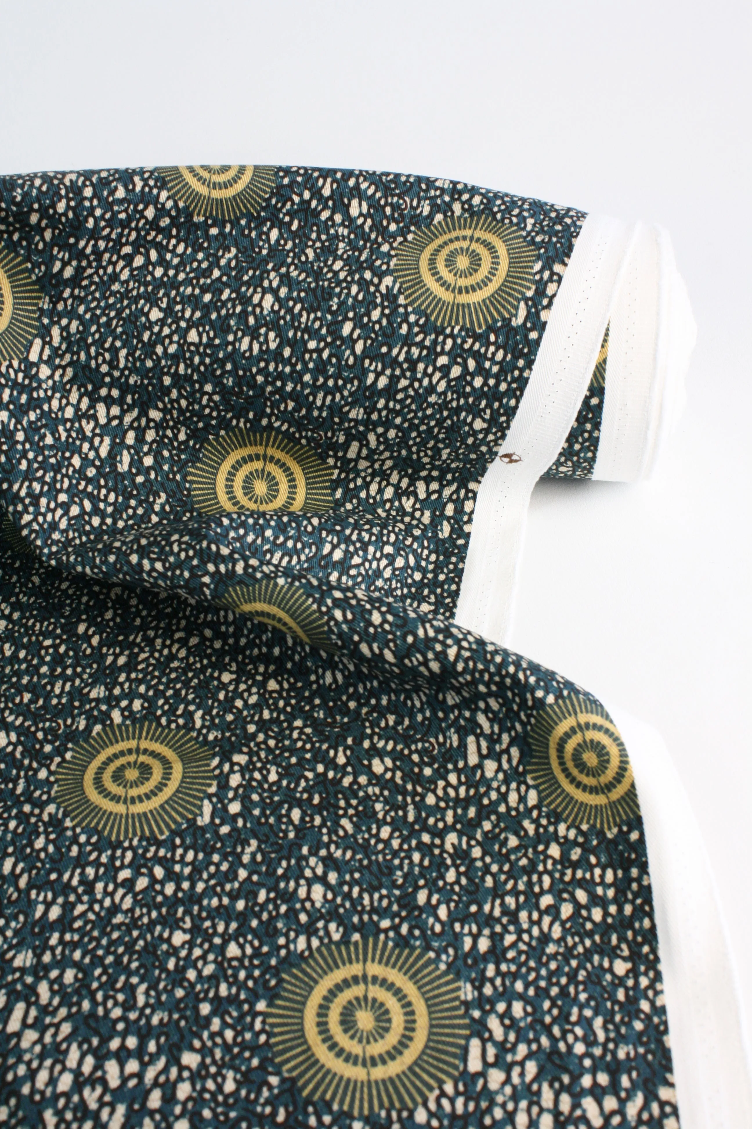 Umbria - Printed Cotton Drill | Lagoon