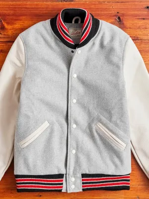 Varsity Jacket in Light Oxford Milk