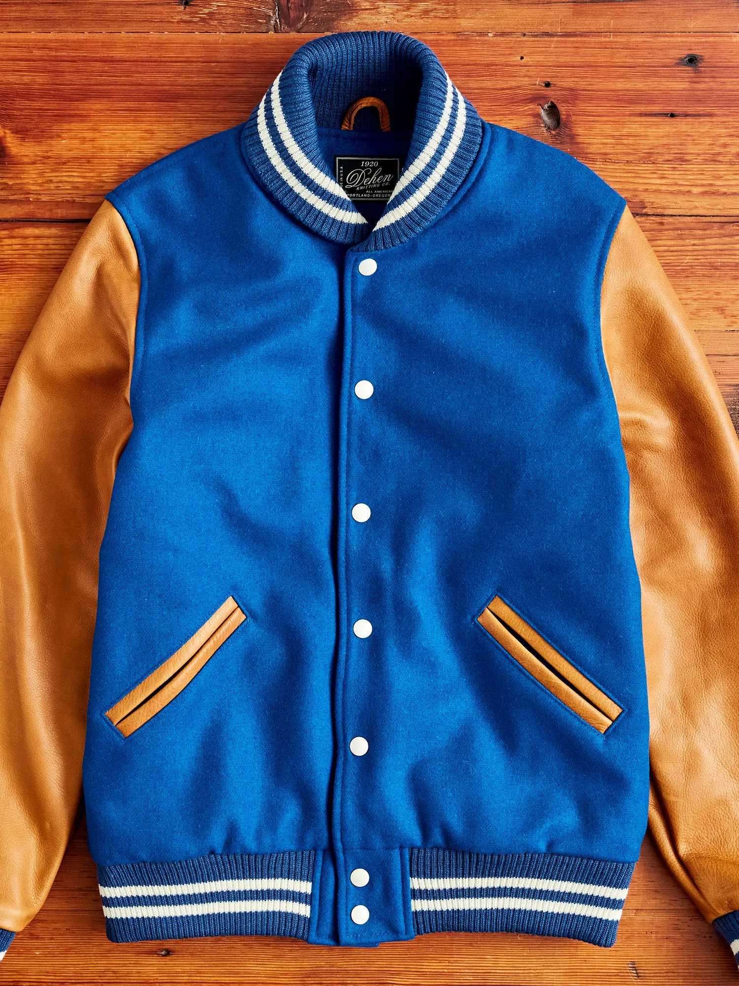 Varsity Jacket in Royal Rust