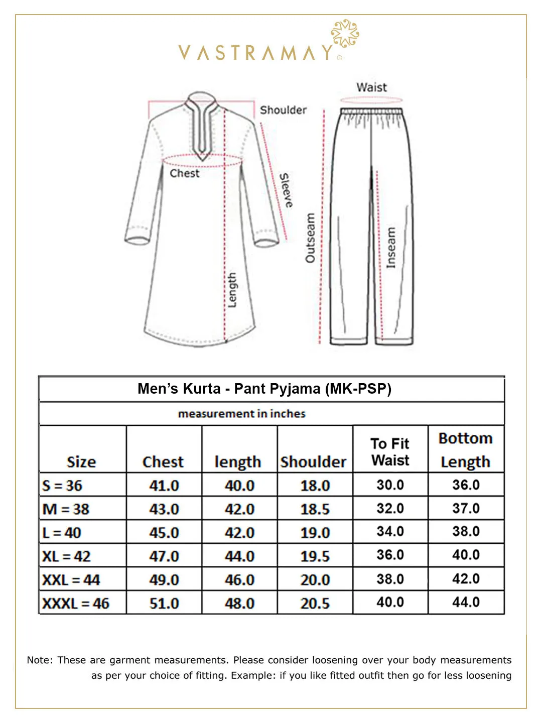 VASTRAMAY Men's Grey Zig Zag Kurta Set