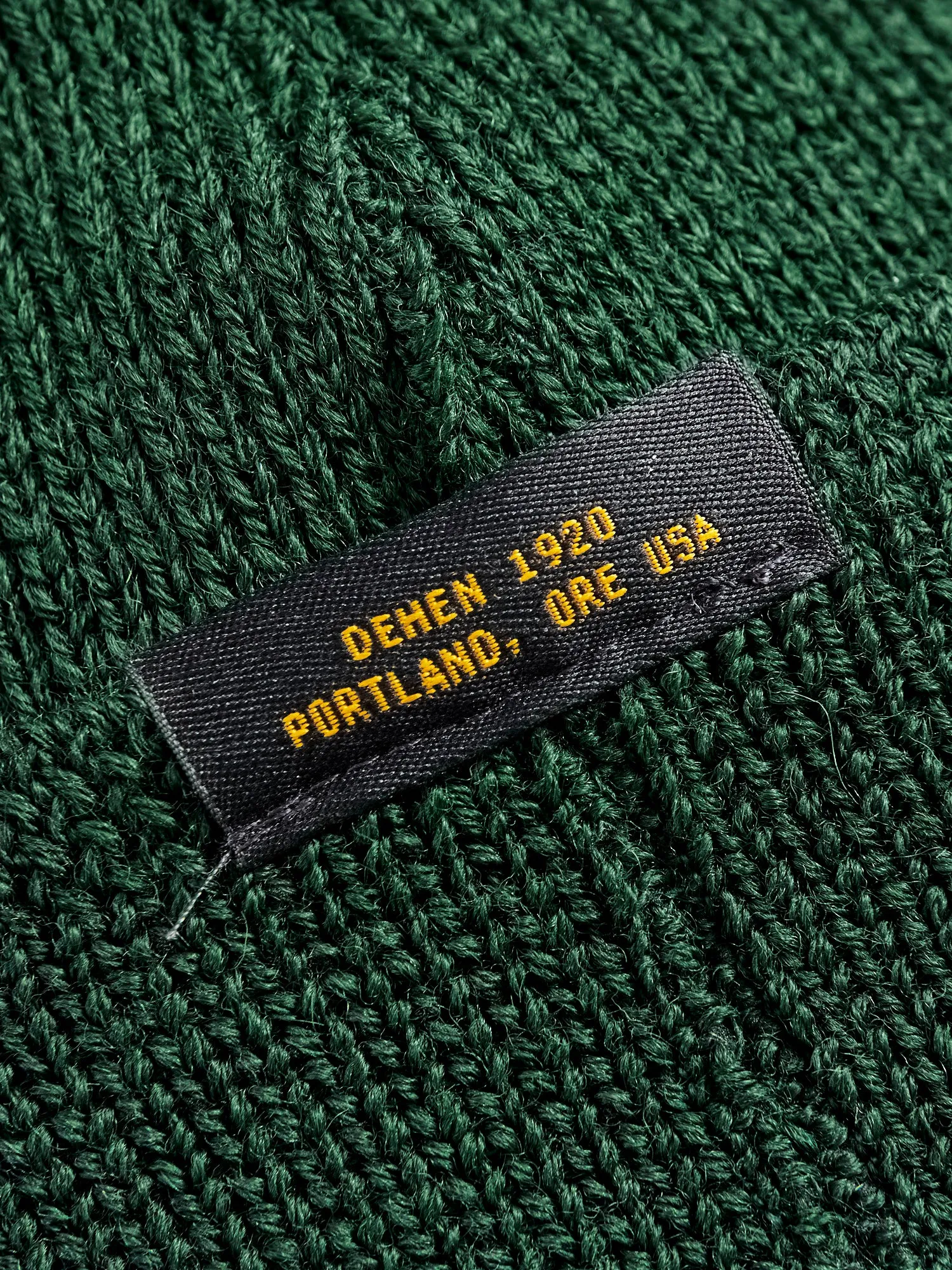 Wool Knit Watch Cap in Pine