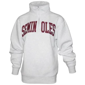 ZooZatz Women's Seminoles 1/4 Zip Fleece with Seminoles - Ash